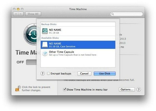 сохранение резервной копии на Mac